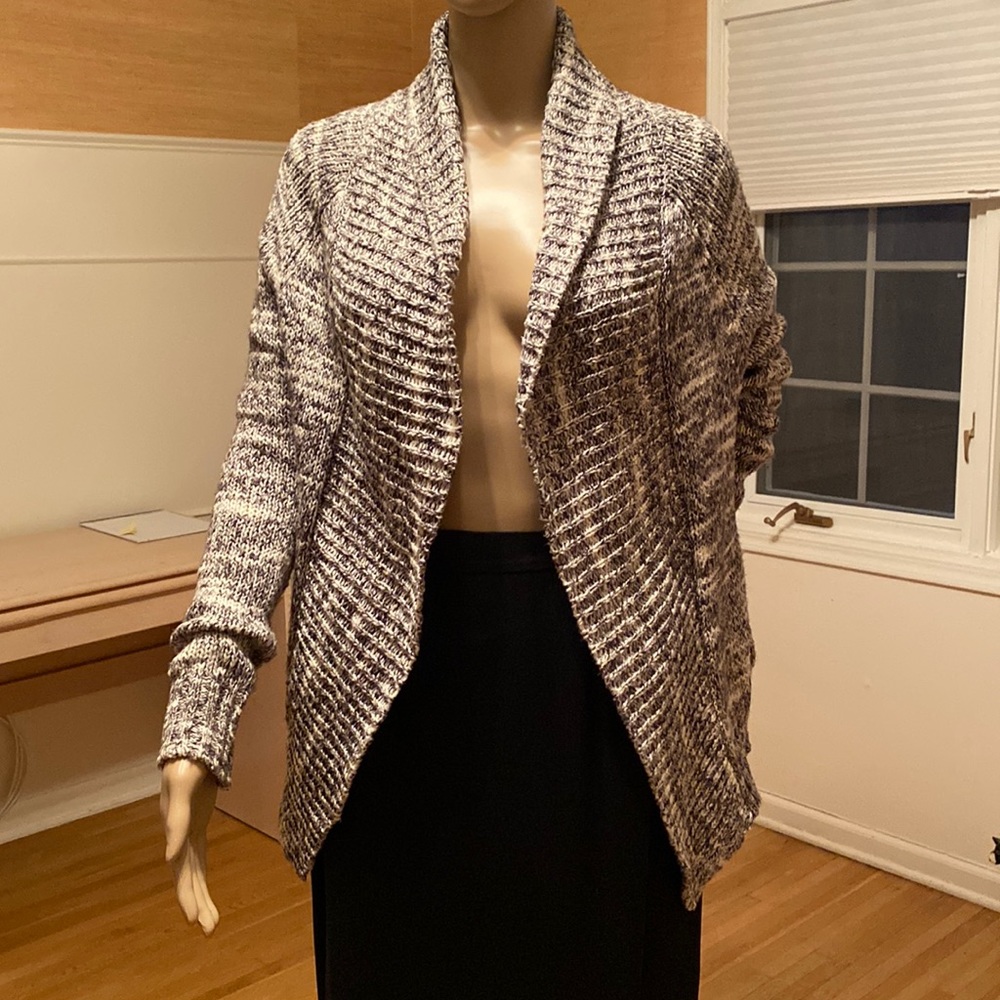 Open cardigan sweater